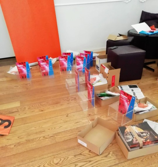 photo of boxes to collect votes for the audience award